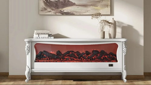 Aksa White TV Stand with LED Light D-TS8161IW139 by New Era Innovations