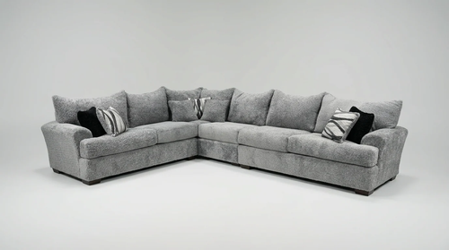Rizz Gray 4PC Sectional in Fabric