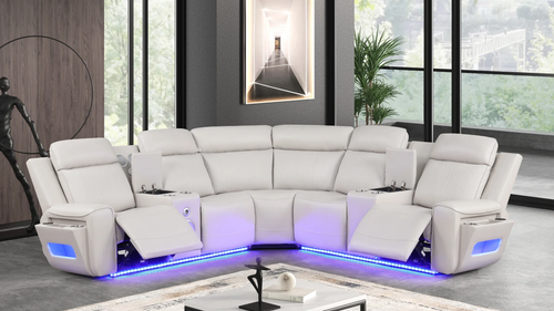 Galaxy Sand Power Reclining Sectional