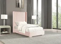 Cadwell Contemporary Bed in Pink