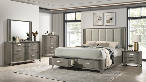 Hugo Storage Bed in Gray