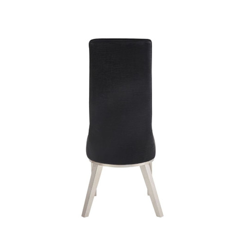 Gianna - Side Chair (Set of 2) - Black Velvet & Stainless Steel