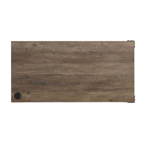 Zakwani - 48" Writing Desk - Rustic Oak & Black
