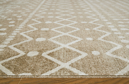 Bunchly - 5' x 7' Rug - Tan / Brown / Cream