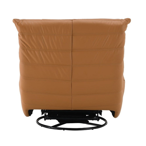 Talmon - Recliner With Swivel - Orange Synthetic Leather