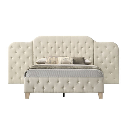 Ranallo - Queen Wall Bed - Beige Linen & Natural