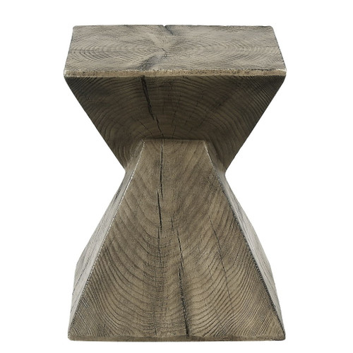 Zahi - Accent Table - Weathered Oak