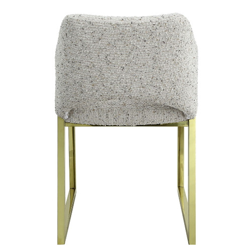 Galdesa - Side Chair (Set of 2) - Teddy Sherpa & Mirrored Gold