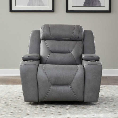 Chapman - Swivel Glider Recliner P2 - Aline Blue Gray