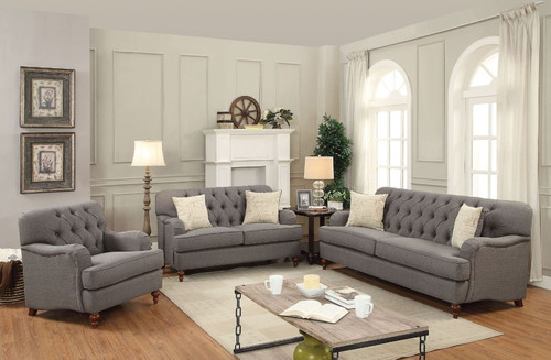 Alianza - Sofa With 2 Pillows - Dark Gray Fabric