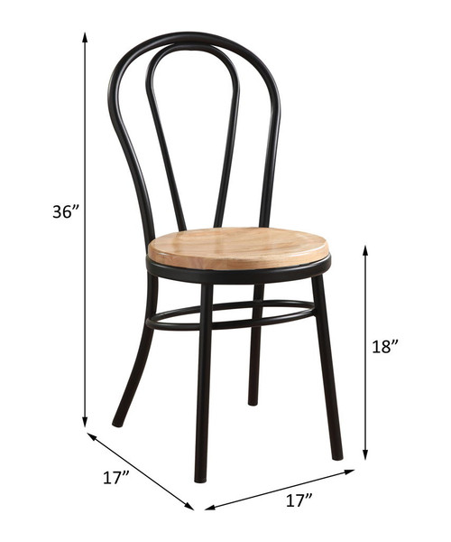 Jakia - Side Chair (Set of 2) - Natural & Black