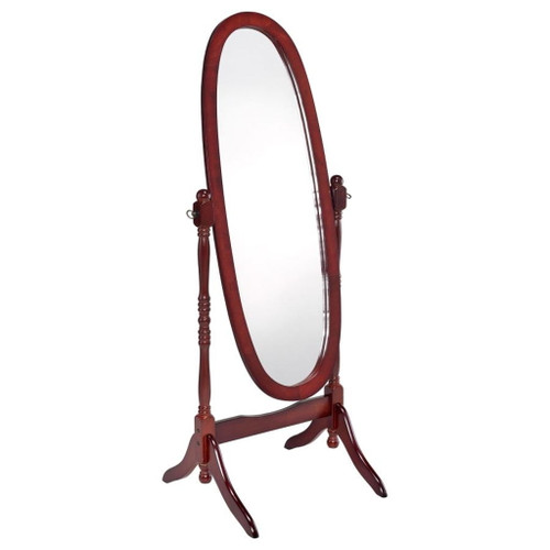 Foyet - Wood Adjustable Full Length Cheval Mirror - Merlot