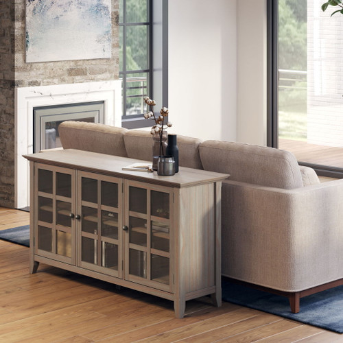 Acadian - Wide Storage Cabinet - Distressed Gray