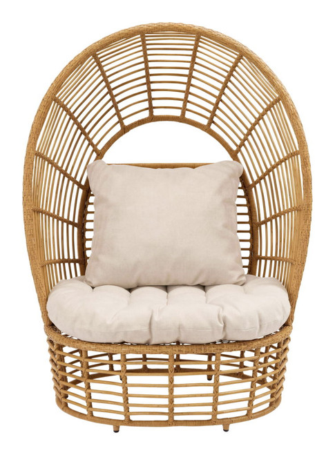La Jolla - Accent Chair - White / Light Brown