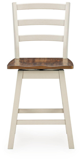 Brinfern - Swivel Stool (Set of 2) - Brown / Antique White