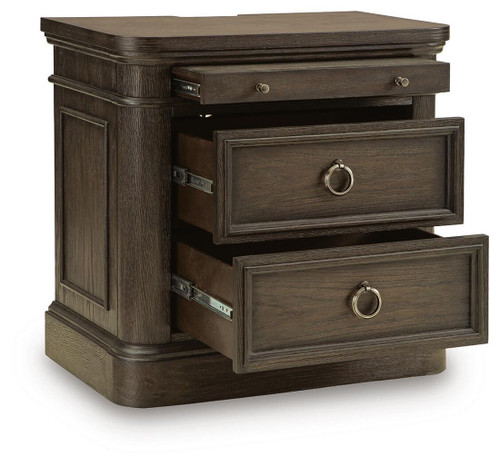 Wickenger - Two Drawer Night Stand - Dark Brown