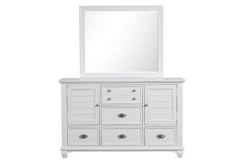 Jamestown - Landscape Mirror - White