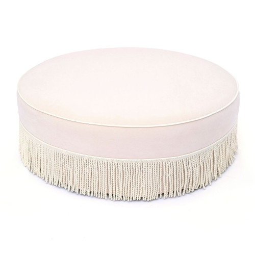 Tassy - Tasseled Round Ottoman