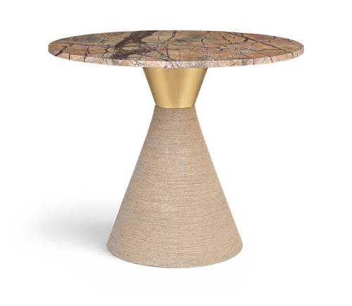 Baleen - Genuine Marble And Jute Dining Table