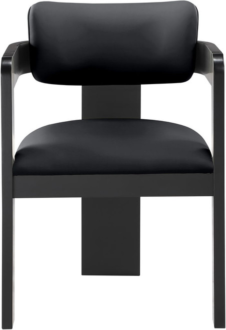 Sacha - Vegan Leather Upholstered Dining Chair With Black Base (Set of 2)