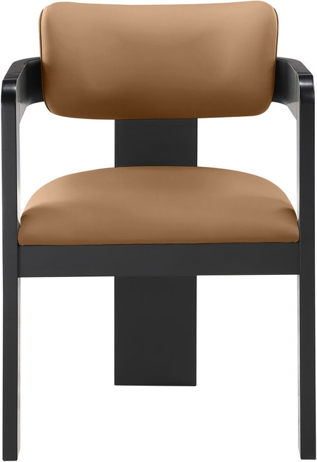 Sacha - Vegan Leather Upholstered Dining Chair With Black Base (Set of 2)