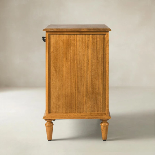 Weer Acorn Farmhouse Solid Wood 3-Drawer 26 in. W Nightstand
