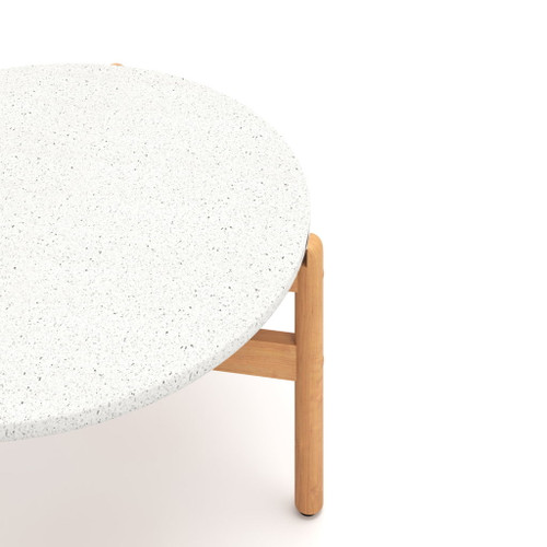 Solstice - Outdoor Coffee Table With Terrazo Top - White