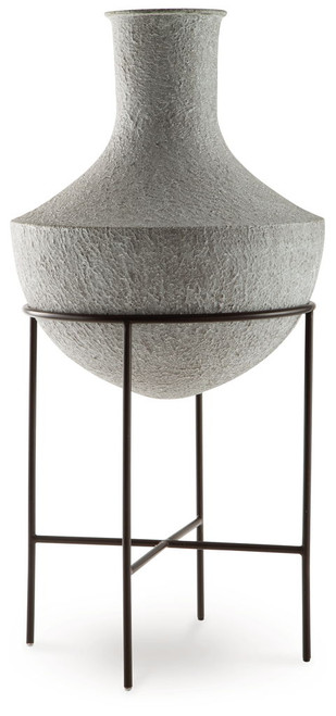 Estonbank - Vase - 30" - Distressed Cream