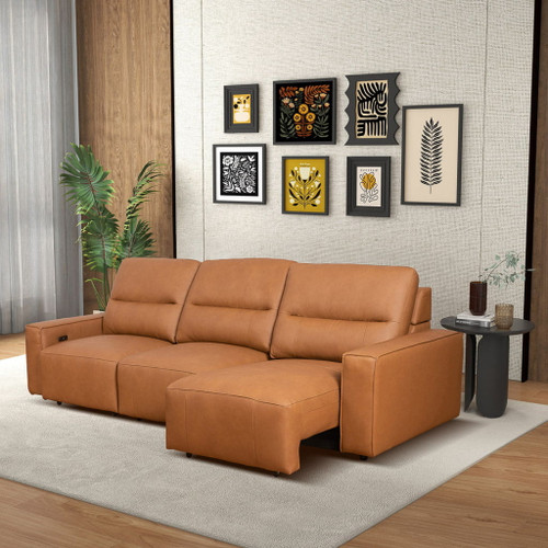 Grant - Triple Power Convertible Sofa - Cognac