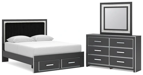 Zuraleus - Upholstered Panel Platform Storage Bedroom Set