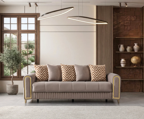 Sandra Velvet Sofa 88" & Loveseat 64" Set