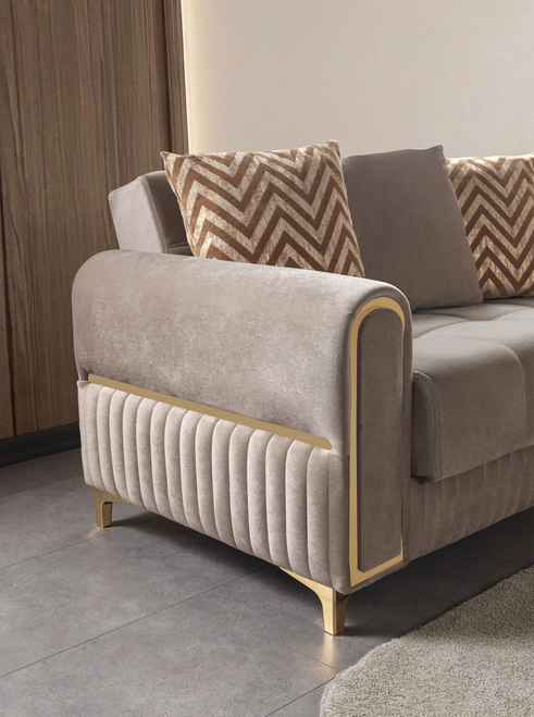 Sandra Velvet Sofa 88" & Loveseat 64" Set