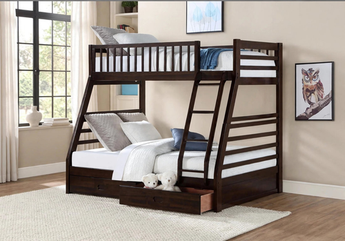 Isaac Twin/Full Bunk Bed with 2 Drawers by Happy Homes