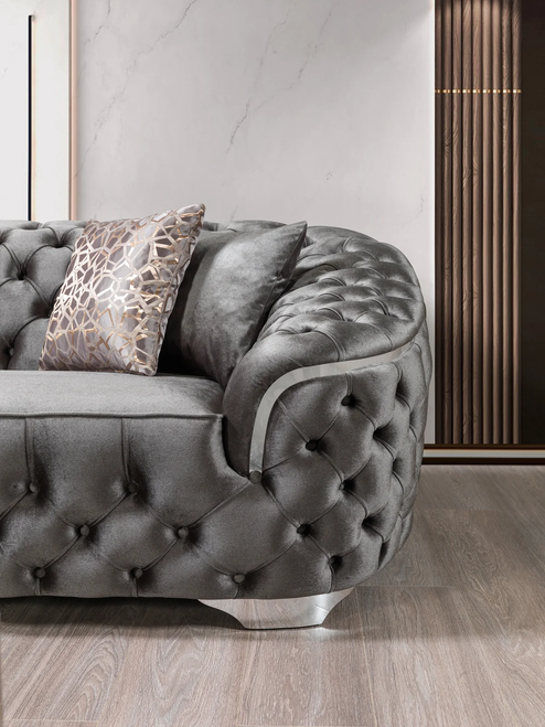 Lupino Velvet Sofa 98" & Loveseat 79" Set
