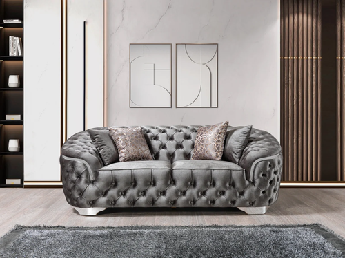 Lupino Velvet Sofa 98" & Loveseat 79" Set
