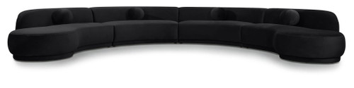 Avra - 189" Velvet Performance Fabric Upholstered Sectional
