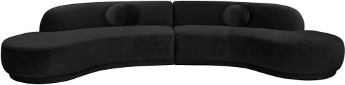 Avra - 146" Velvet Performance Fabric Upholstered Sectional