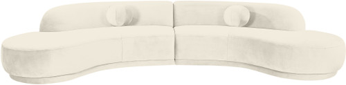 Avra - 146" Velvet Performance Fabric Upholstered Sectional