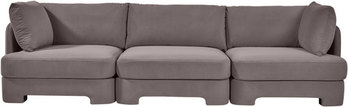 Hammond - Velvet Performance Fabric Upholstered 3 Piece Sofa