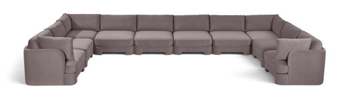 Hammond - Velvet Performance Fabric Upholstered 10 Piece Sectional