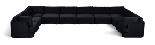 Hammond - Velvet Performance Fabric Upholstered 10 Piece Sectional