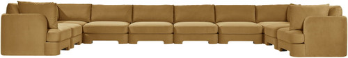 Hammond - Velvet Performance Fabric Upholstered 10 Piece Sectional