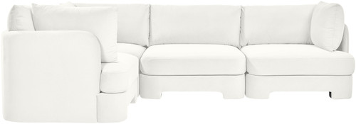 Hammond - Velvet Performance Fabric Upholstered 4 Piece Sectional