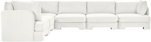 Hammond - Velvet Performance Fabric Upholstered 6 Piece Corner Sectional
