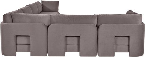 Hammond - Velvet Performance Fabric Upholstered 6 Piece Corner Sectional