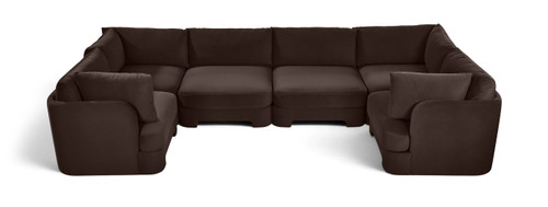 Hammond - Velvet Performance Fabric Upholstered 6 Piece U-Shaped Sectional