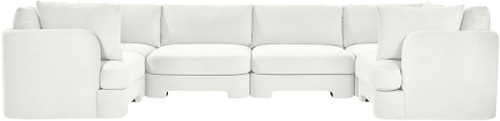 Hammond - Velvet Performance Fabric Upholstered 6 Piece U-Shaped Sectional
