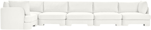 Hammond - Velvet Performance Fabric Upholstered 6 Piece L-Shaped Sectional