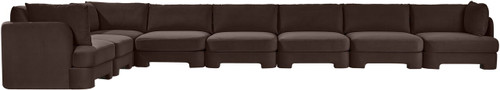 Hammond - Velvet Performance Fabric Upholstered 8 Piece L-Shaped Sectional