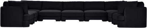 Hammond - Velvet Performance Fabric Upholstered 9 Piece Sectional